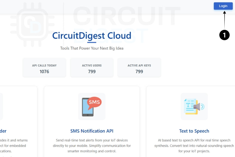 CircuitDigest cloud webpage