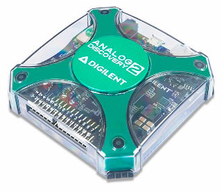 Analog Discovery 2 &ndash; Photo courtesy of Digilent