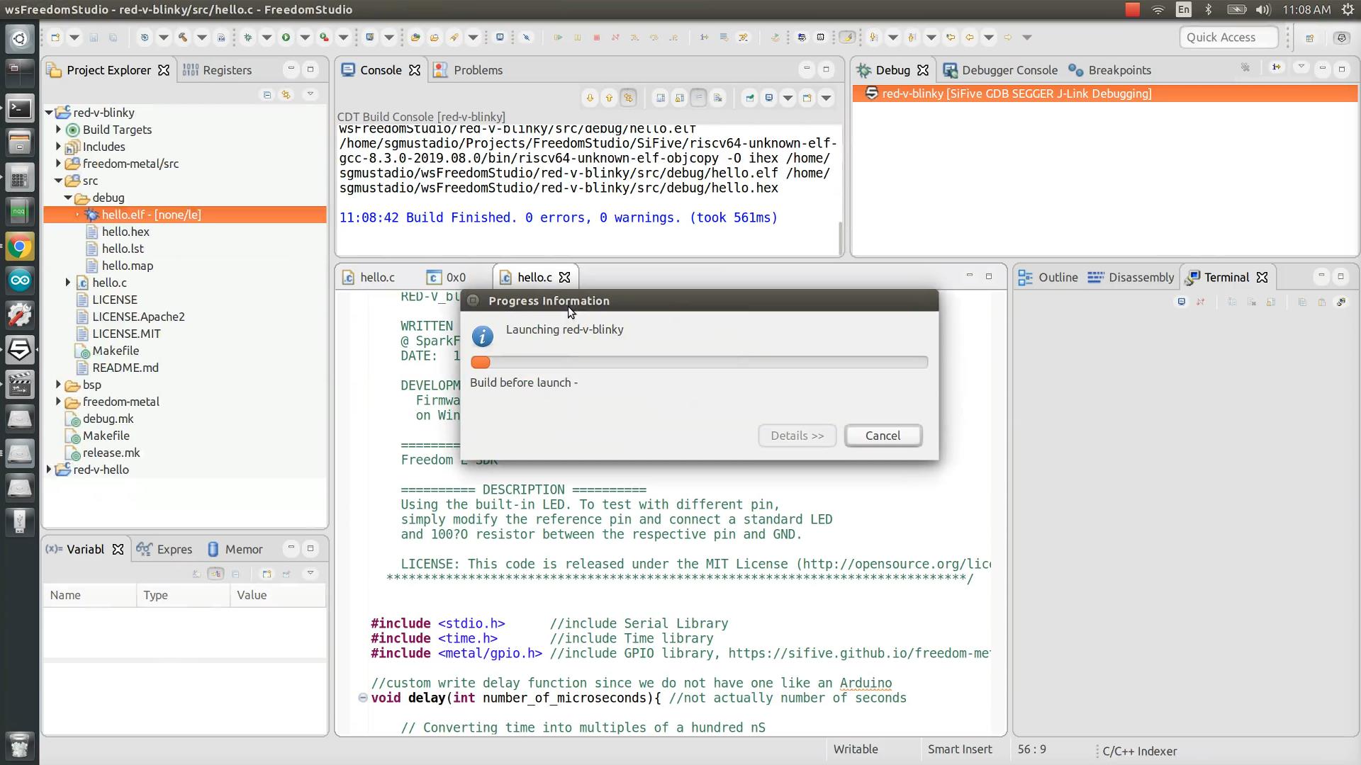 Debug configurations